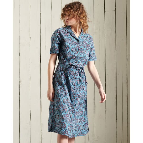 Superdry Klänning Printed Blå XS Kvinna