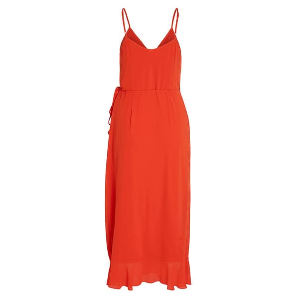 Vila Ärmlös Midiklänning Grapilla Singlet Orange 42 Kvinna
