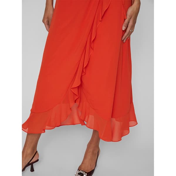 Vila Ärmlös Midiklänning Grapilla Singlet Orange 42 Kvinna