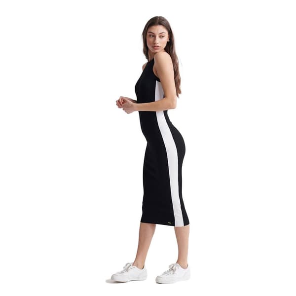 Superdry Klänning Edit Racer Knit Svart XS Kvinna