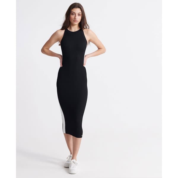 Superdry Klänning Edit Racer Knit Svart XS Kvinna