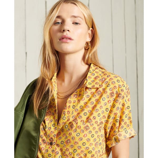 Superdry Klänning Printed Orange S Kvinna
