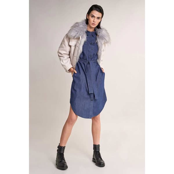 Salsa Jeans Kort Klänning Denim Blå M Kvinna