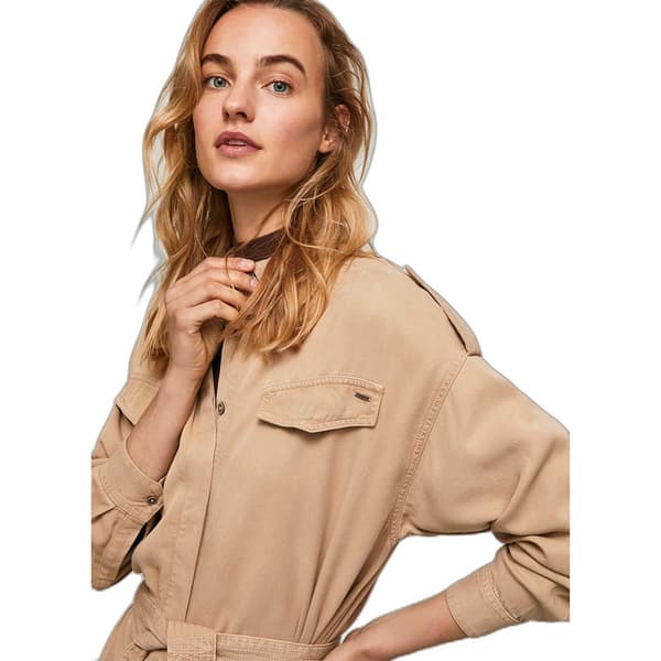 Pepe Jeans Kjole Lidia Beige M Kvinde
