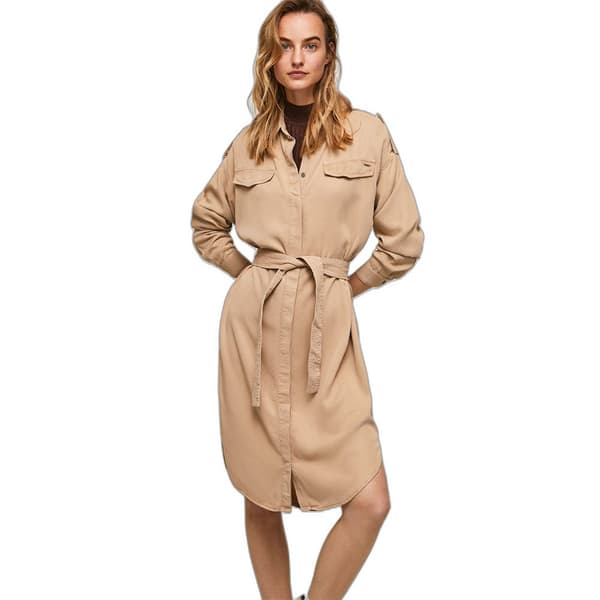 Pepe Jeans Kjole Lidia Beige M Kvinde