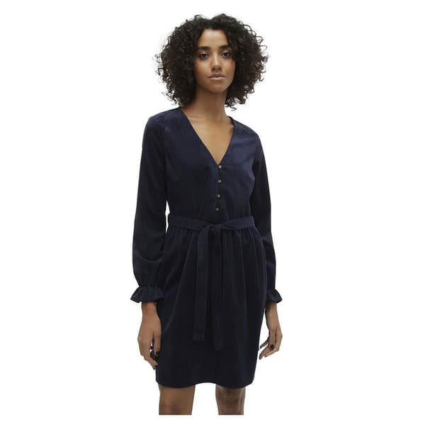 Vero Moda Långärmad Klänning Linda Blå M Kvinna