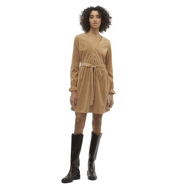 Vero Moda Långärmad Klänning Linda Beige L Kvinna