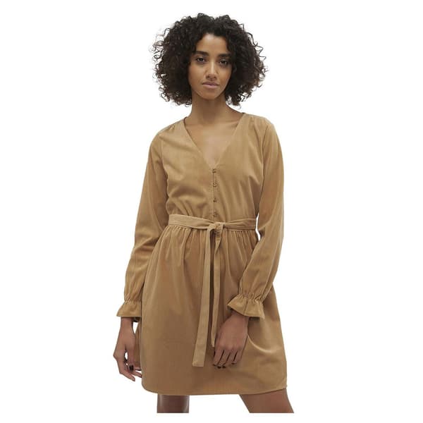 Vero Moda Långärmad Klänning Linda Beige L Kvinna