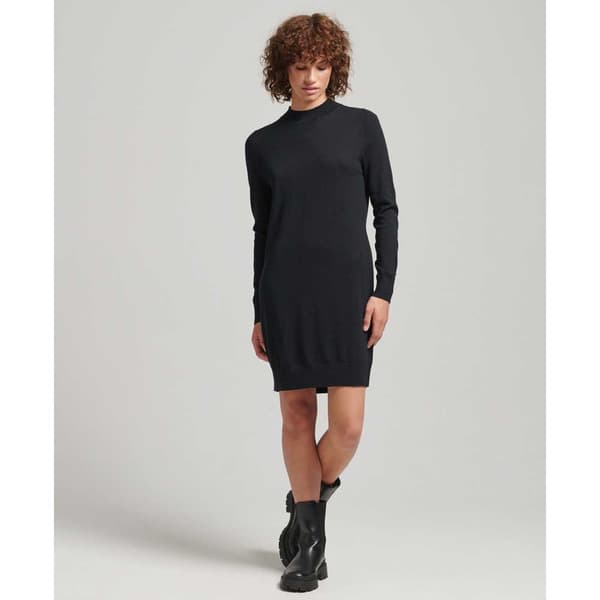 Superdry Kjole Studios Merino Mini Sort XS Kvinde