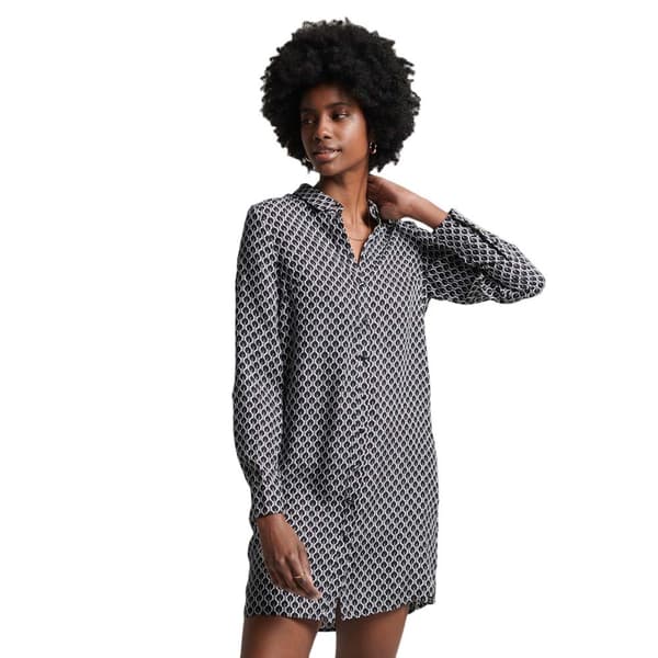 Superdry Kjole Studios Shirt Grå XS Kvinde