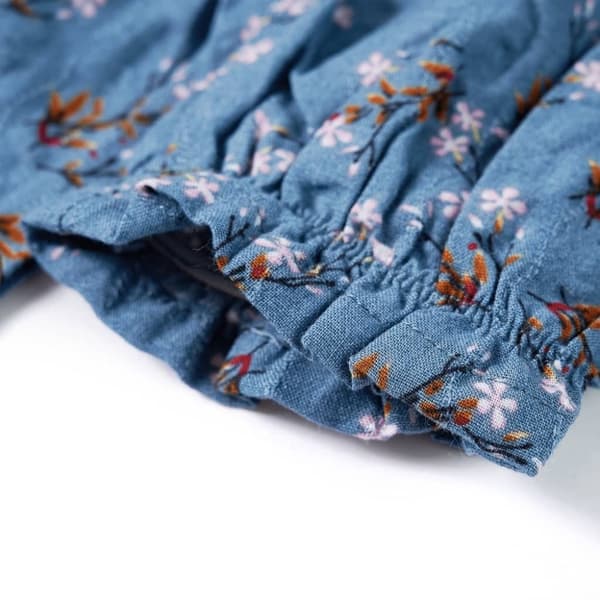 vidaXL Lasten pitkähihainen mekko petroli 116