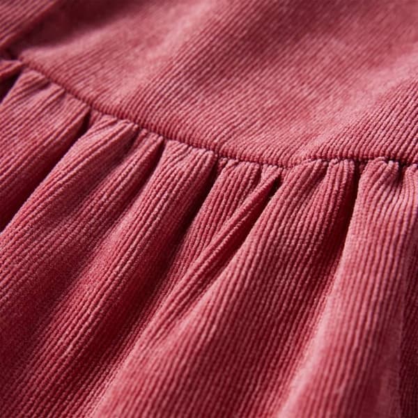 vidaXL Lasten pitkähihainen mekko vakosametti vanha roosa 92