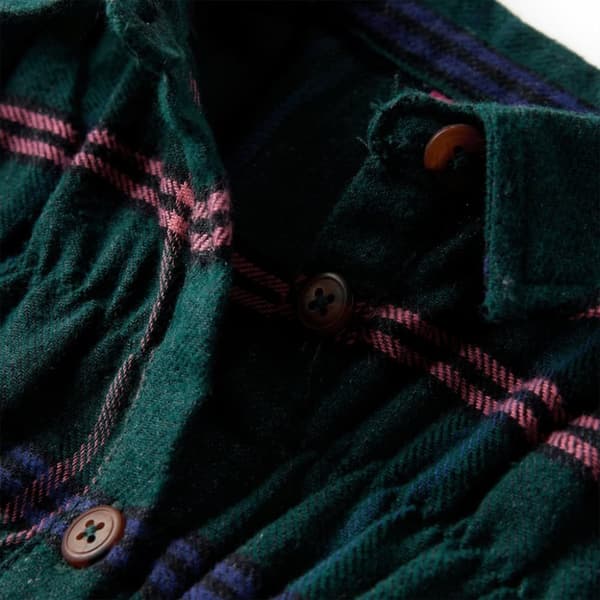 vidaXL Lasten pitkähihainen mekko röyhelöillä tummanvihreä 104