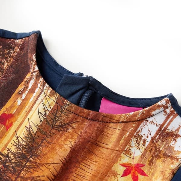 vidaXL Lasten pitkähihainen mekko laivastonsininen 104