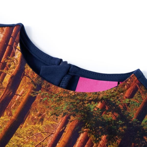 vidaXL Lasten pitkähihainen mekko laivastonsininen 116