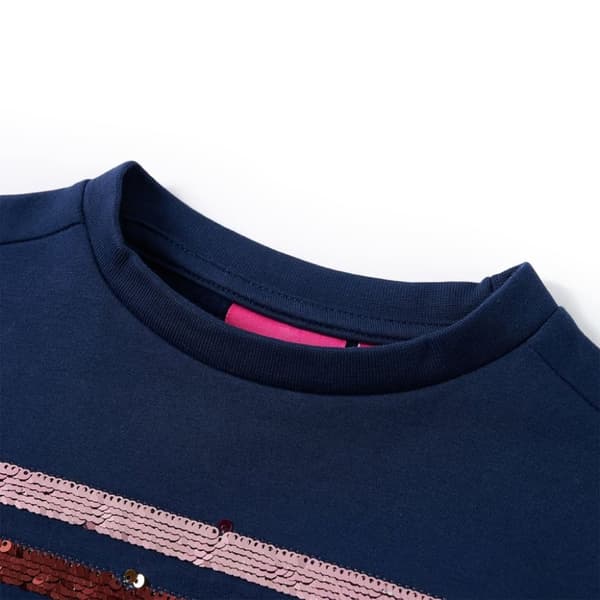 vidaXL Sweatshirtkjole til børn str. 116 marineblå