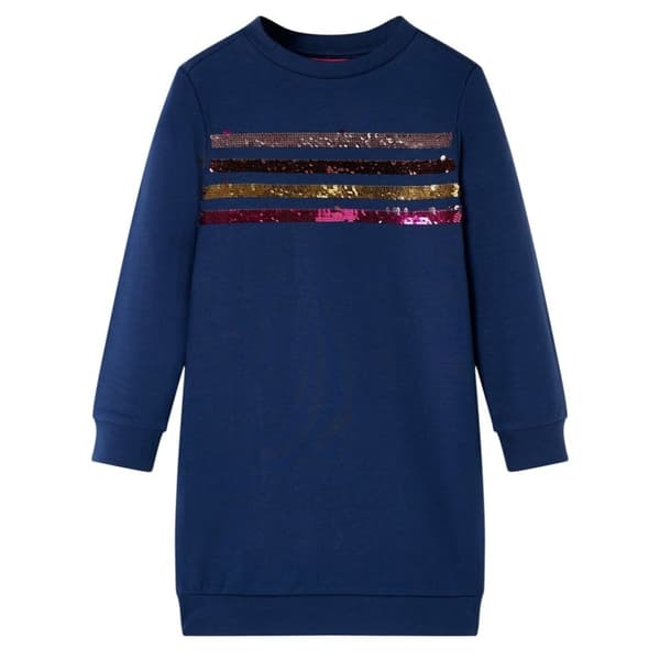 vidaXL Sweatshirtkjole til børn str. 116 marineblå