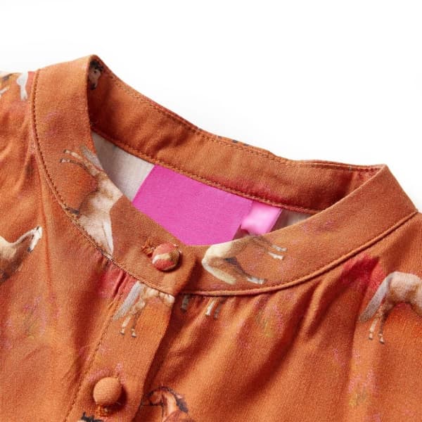 vidaXL Lasten mekko konjakki 128