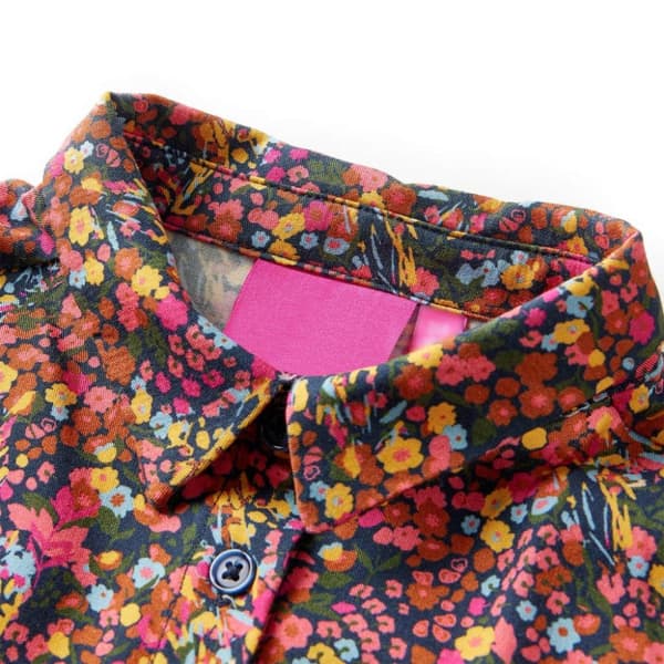 vidaXL Lasten pitkähihainen mekko monivärinen 116