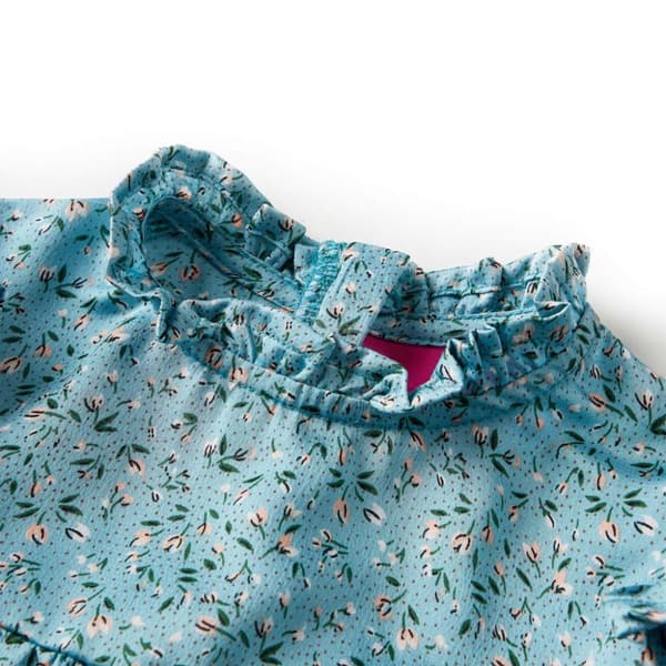 vidaXL Lasten pitkähihainen mekko sininen 92