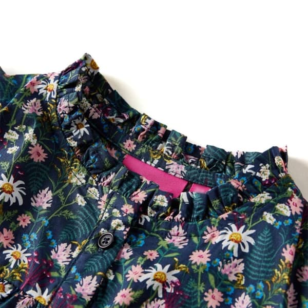 vidaXL Lasten pitkähihainen mekko tummansininen 104