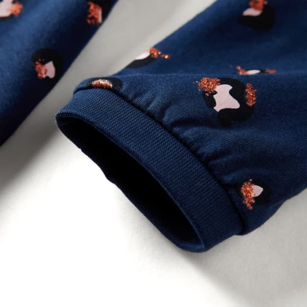 vidaXL Lasten pitkähihainen mekko laivastonsininen 92