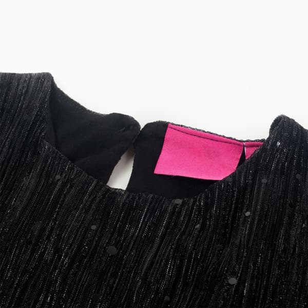 vidaXL Lasten pitkähihainen mekko musta 92