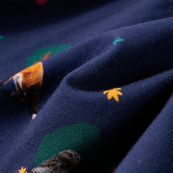 vidaXL Lasten pitkähihainen mekko kiristysnyörillä laivastonsininen 92