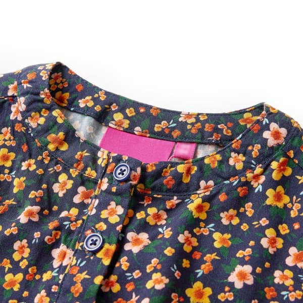 vidaXL Lasten pitkähihainen mekko laivastonsininen 140