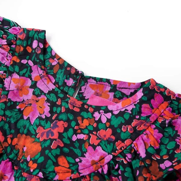 vidaXL Lasten pitkähihainen mekko kirkas pinkki 92