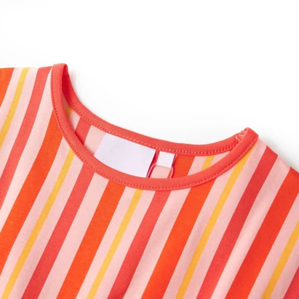 vidaXL Lasten mekko kiristysnyörillä pinkki ja punainen 140