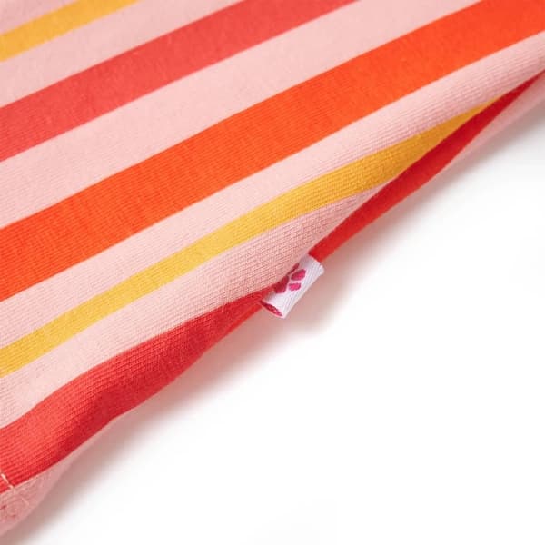 vidaXL Lasten mekko kiristysnyörillä pinkki ja punainen 140