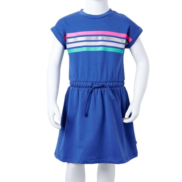 vidaXL Lasten mekko kiristysnyörillä koboltinsininen 92