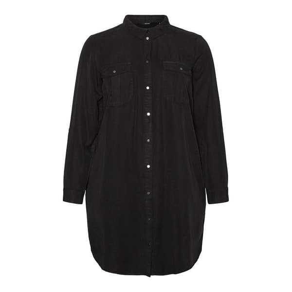 Vero Moda Curve Langærmet Kjole Sila Mix Sort 46 Kvinde