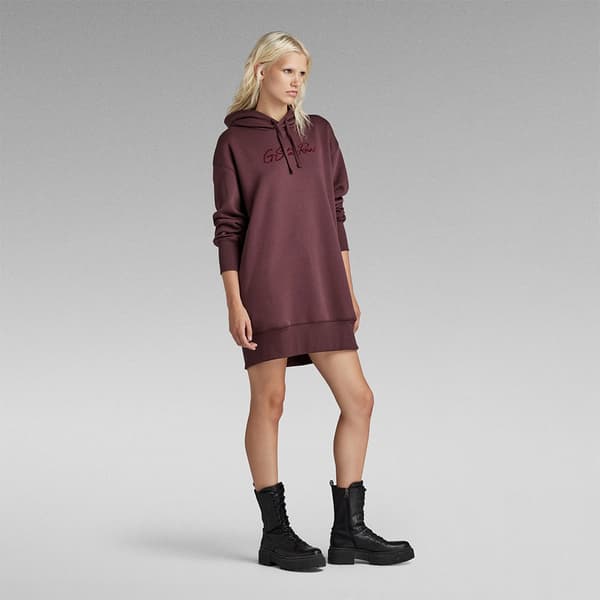 G-star Pitkähihainen Lyhyt Mekko Flock Violetti M Nainen