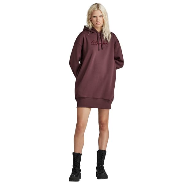 G-star Pitkähihainen Lyhyt Mekko Flock Violetti M Nainen