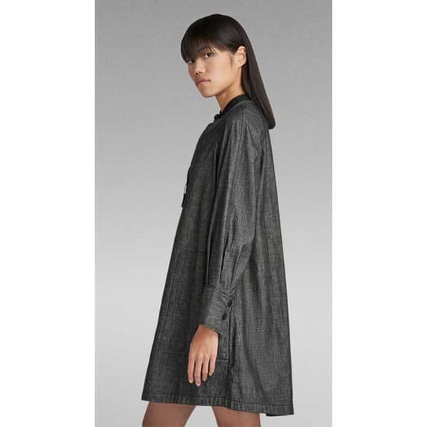G-star Långärmad Kort Klänning Tunic Grå M Kvinna