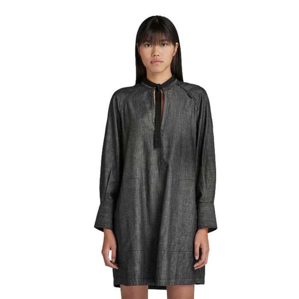 G-star Långärmad Kort Klänning Tunic Grå M Kvinna