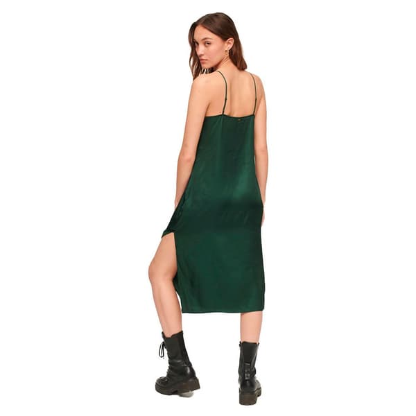 Superdry Hihaton Midi-mekko Satin Cami Slip Vihreä M Nainen