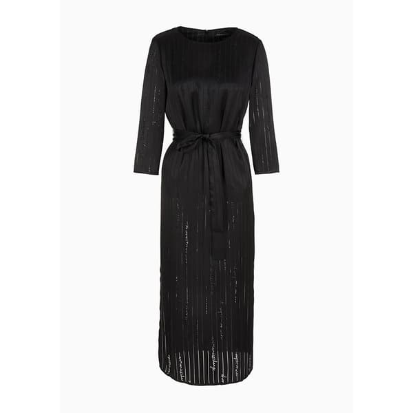 Armani Exchange Langærmet Lang Kjole 6rya11_yn2kz Sort XL Kvinde