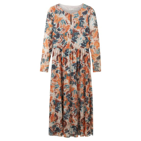 Tom Tailor Kjole 1037927 Printed Mesh Flerfarvet 40 Kvinde