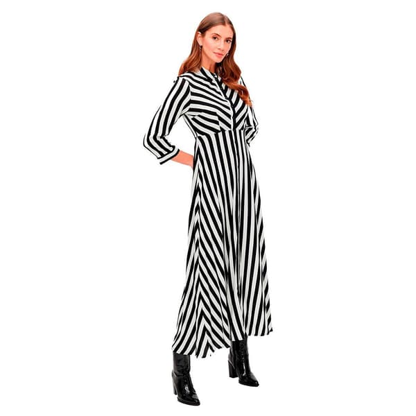 Yas Pitkähihainen Pitkä Mekko Savanna Musta 2XL Nainen