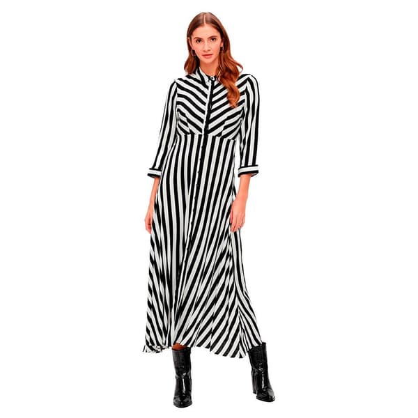 Yas Pitkähihainen Pitkä Mekko Savanna Musta 2XL Nainen