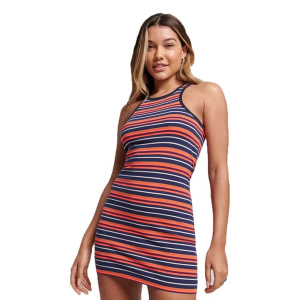 Superdry Hihaton Lyhyt Mekko Vintage Stripe Monivärinen S Nainen