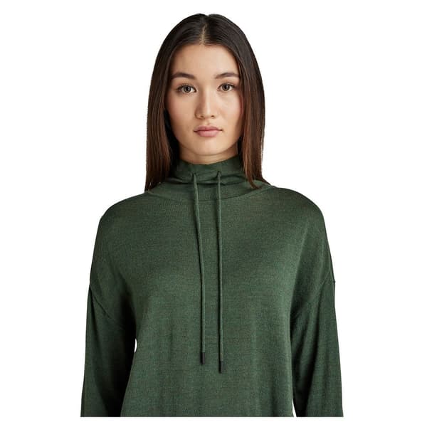 G-star Kjole Stand Up Collar Knit Grøn S Kvinde
