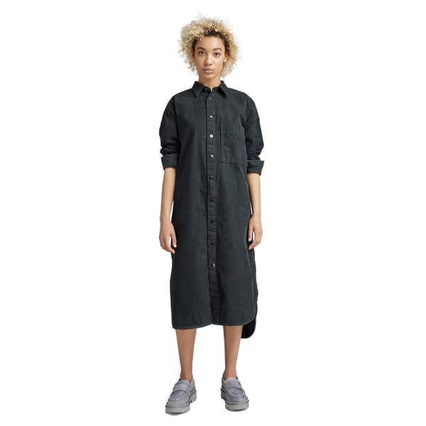 G-star Langærmet Kjole Long Shirt Sort M Kvinde