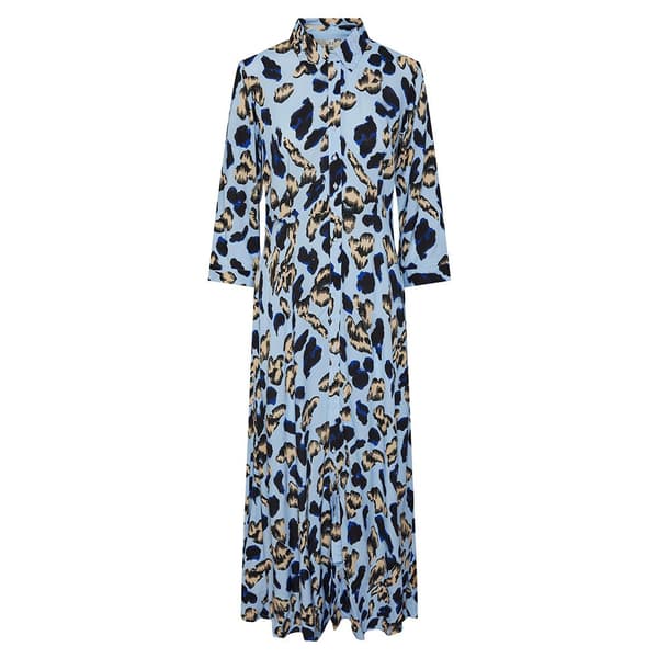 Yas Pitkähihainen Pitkä Mekko Savanna Sininen 2XL Nainen