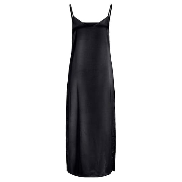 Jack & Jones Ärmlös Lång Klänning Cleo Satin Svart XS Kvinna
