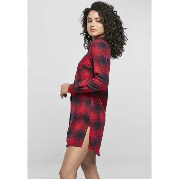 Urban Classics Skjorte Kjole Check Blå XS Kvinde