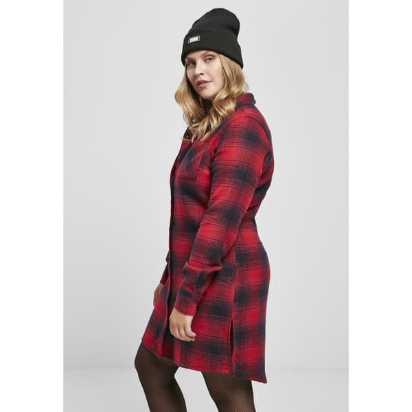 Urban Classics Skjorte Kjole Check Blå XS Kvinde